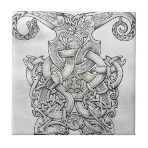 VIKING & OSEBERG KNOTWORK DESIGN TILE