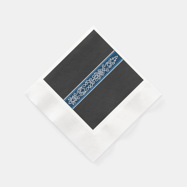 Viking Pattern Blue Napkin (Corner)