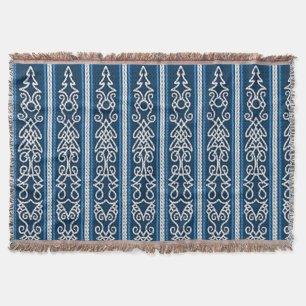 Viking Pattern Blue Throw Blanket