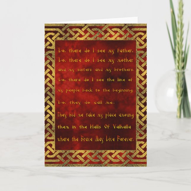 Viking Prayer Greeting Card (Front)