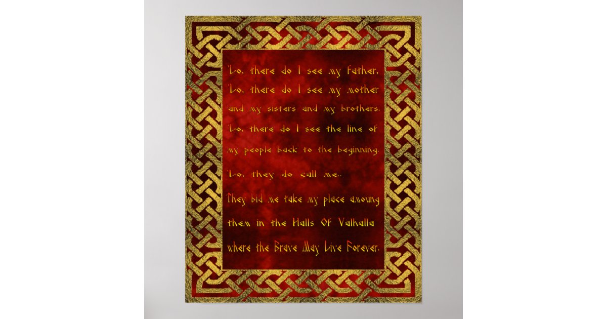 Viking Prayer Poster | Zazzle.ca