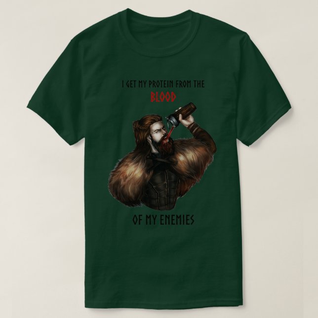 Viking Protein Workout T-Shirt (Design Front)