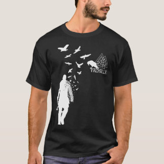 Viking Ragnar Lodbrok Valhalla Odin Ravens Pullove T-Shirt