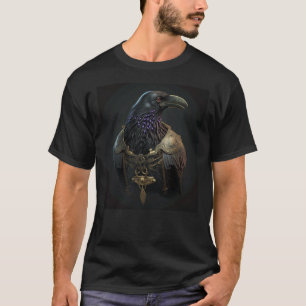 Viking Raven Norse Warrior Crow Vikings Style T-Shirt