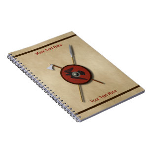 Viking Raven Shield And Weapons Notebook