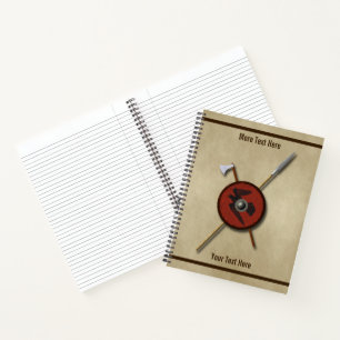 Viking Raven Shield And Weapons Notebook