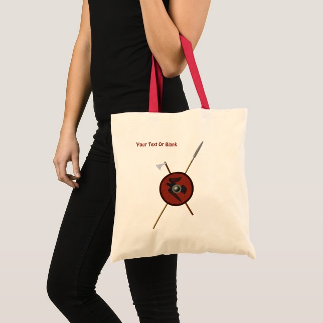 Viking Raven Shield And Weapons Tote Bag (Front (Product))