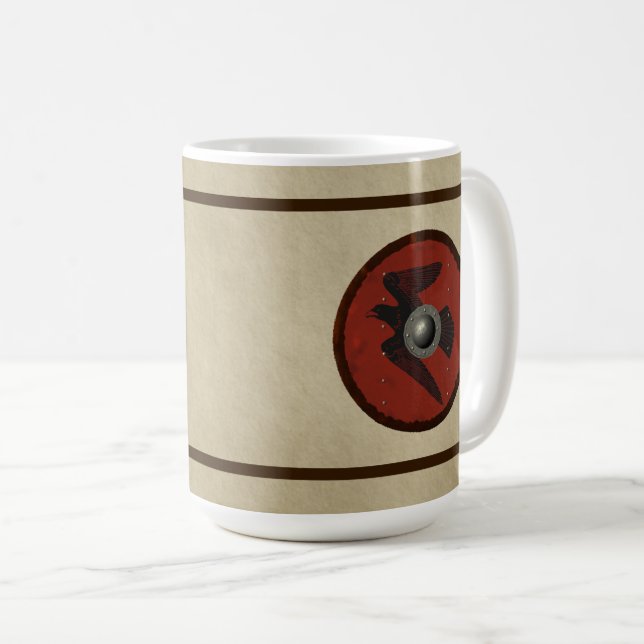 Viking Raven Shield Coffee Mug (Front Right)