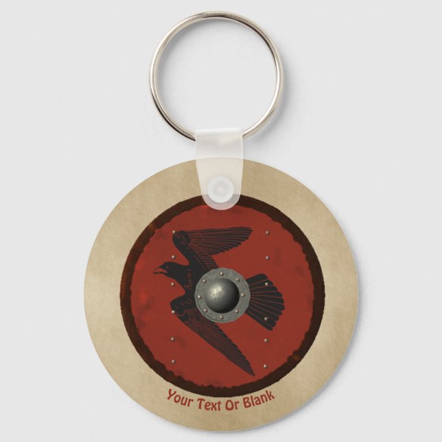 Viking Raven Shield Keychain (Front)
