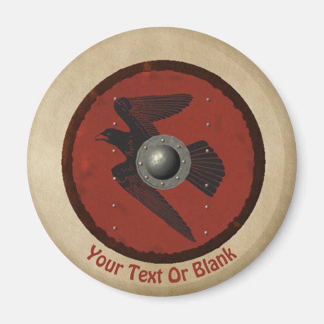 Viking Raven Shield Magnet (Front)
