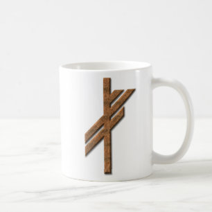 Viking rune - luck - rust coffee mug