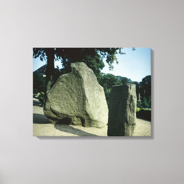 Viking rune stones canvas print (Front)