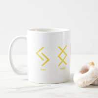 Viking Runes Norse Mythology Yellow Geometric