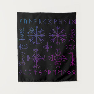 Viking Runes Tapestry