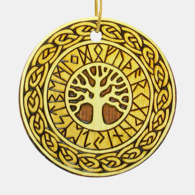 Viking Runes with Tree Ornament (Front)