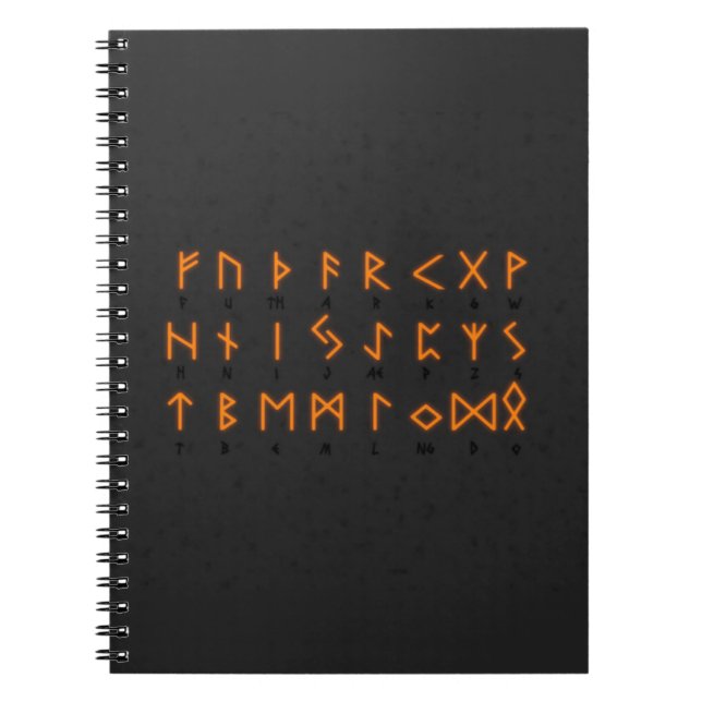 Viking Runic Alphabet Notebook (Front)