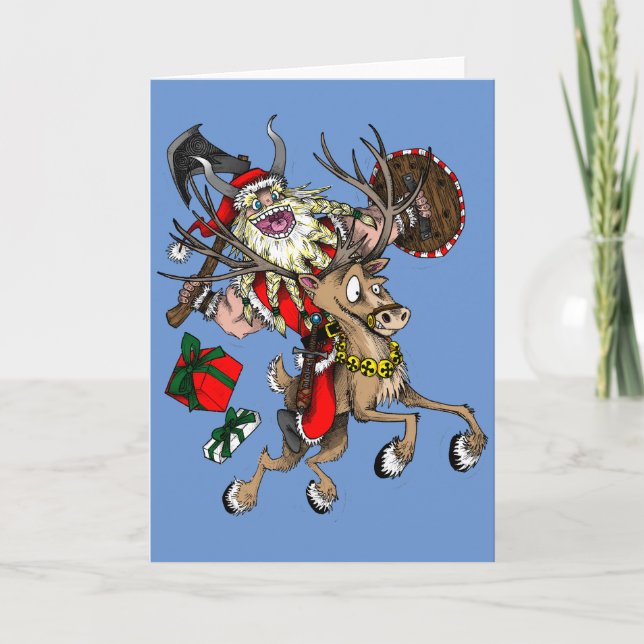 Viking Santa Holiday Card (Front)
