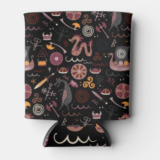 Viking: Seamless, Graphic Design. Can Cooler