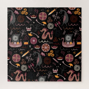 Viking: Seamless, Graphic Design. Jigsaw Puzzle