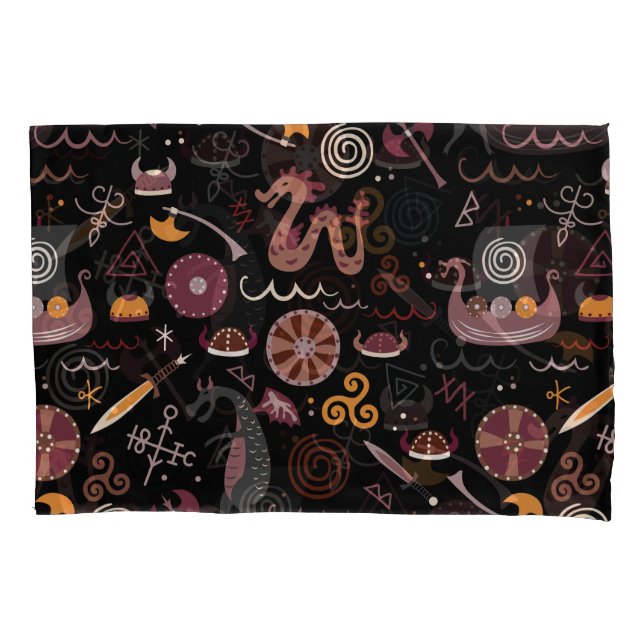 Viking: Seamless, Graphic Design. Pillowcase (Front)