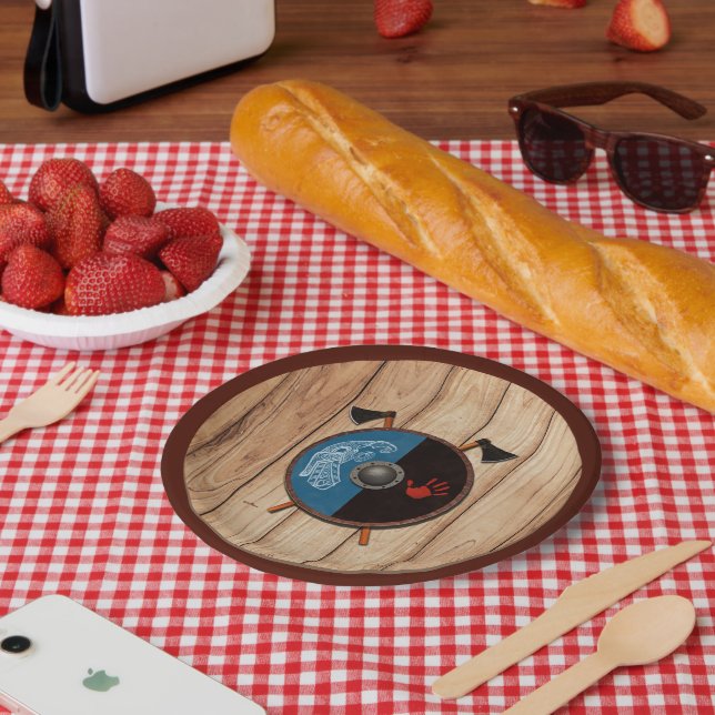 Viking Shield and Axes Paper Plate (Picnic)