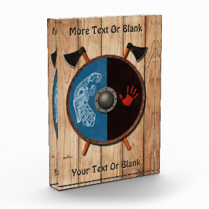 Viking Shield and Axes Photo Block