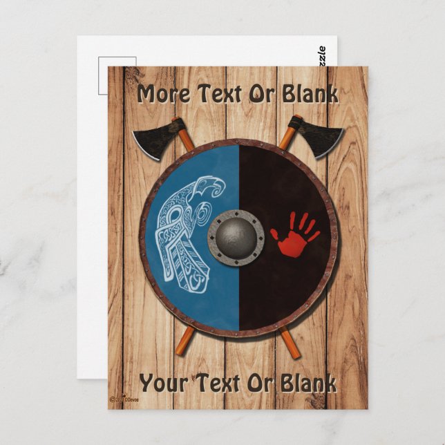 Viking Shield and Axes Postcard (Front/Back)