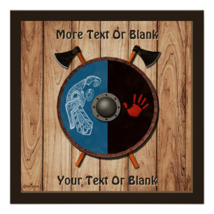 Viking Shield and Axes Poster
