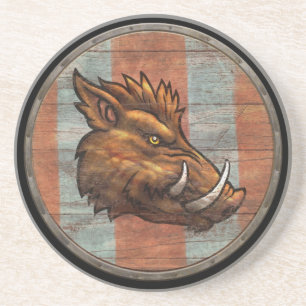 Viking Shield - Boar Coaster