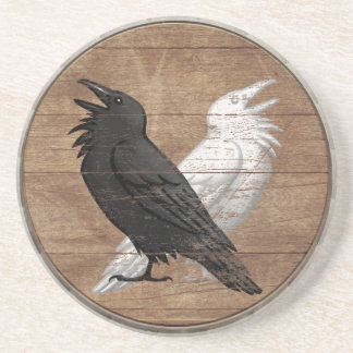 Viking Shield Coaster - Odin's Ravens