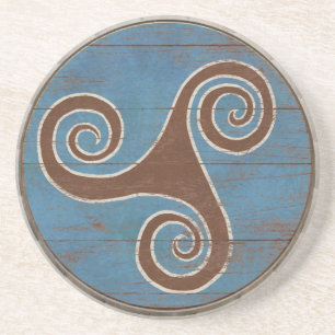 Viking Shield Coaster - Triskele