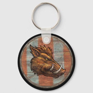 Viking Shield Keychain - Boar