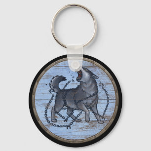 Viking Shield Keychain - Fenrir