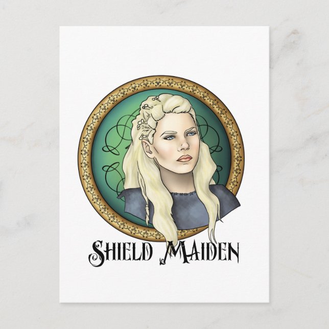 Viking Shield Maiden Postcard (Front)
