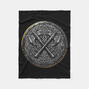 Viking Shield S Crossed Axes S Norse Mythology Fleece Blanket