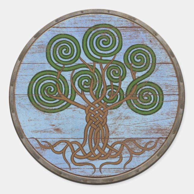 Viking Shield Sticker - Yggdrasil (Front)