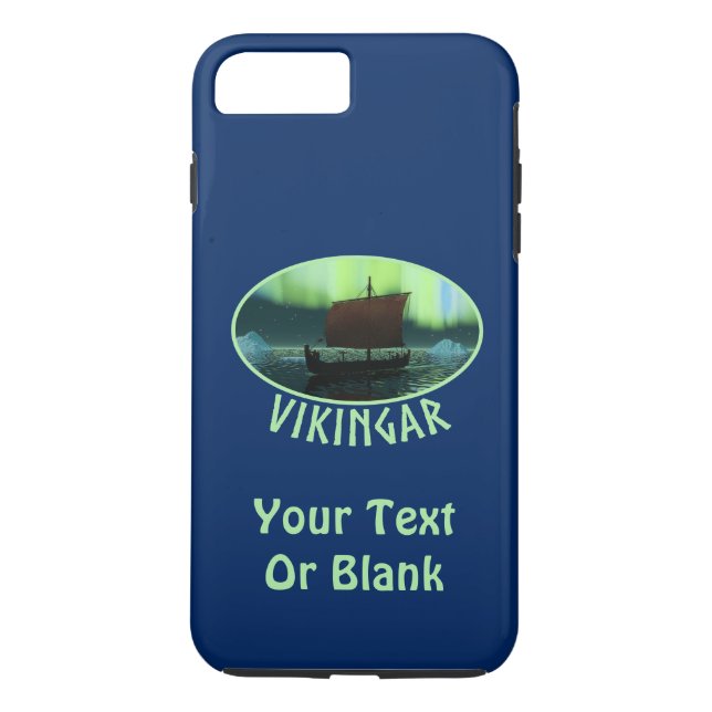 Viking Ship And Northern Lights Case-Mate iPhone Case (Back)
