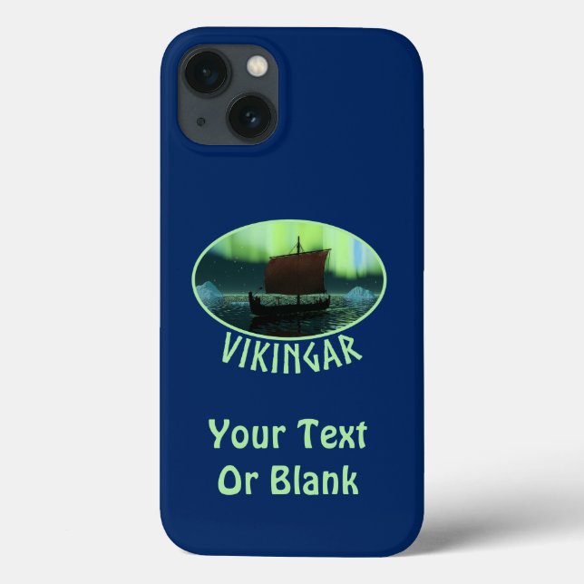 Viking Ship And Northern Lights Case-Mate iPhone Case (Back)