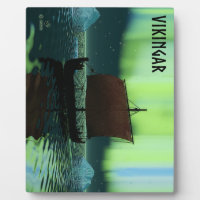 Viking Ship And Northern Lights