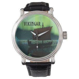 Viking Ship And Northern Lights Watch
