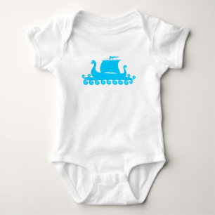 Viking Ship and Shield Baby Bodysuit