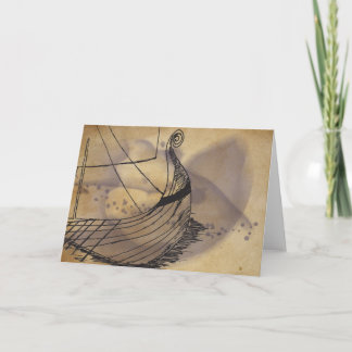 Viking Ship Barden Greeting Card