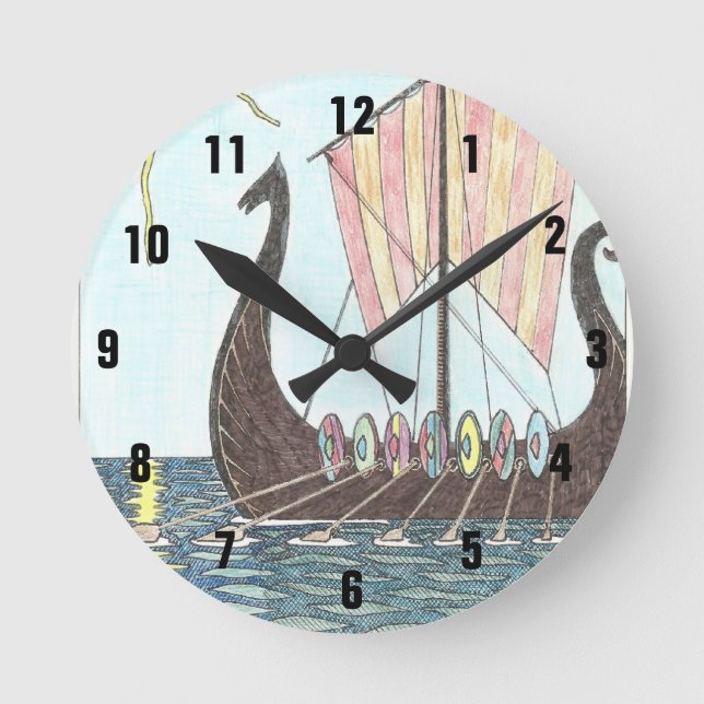 VIKING SHIP clock (Front)