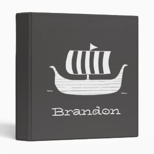 Viking ship/longboat w/custom background colour binder