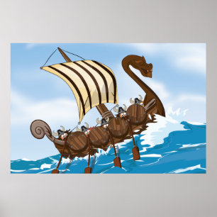 Viking Ship Poster
