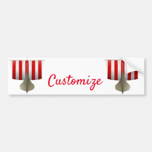Viking Ship Sailing Thunder_Cove Bumper Sticker