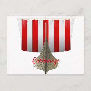 Viking Ship Sailing Thunder_Cove Postcard