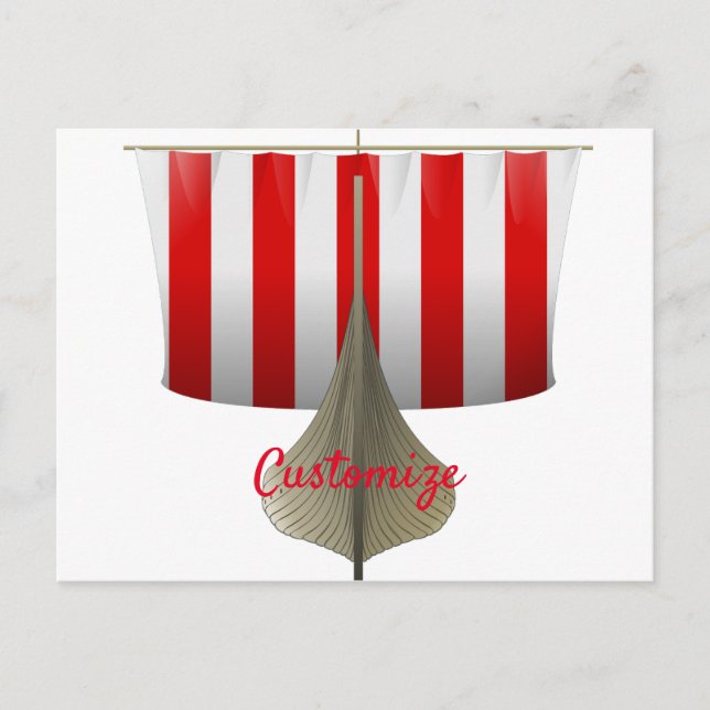 Viking Ship Sailing Thunder_Cove Postcard (Front)