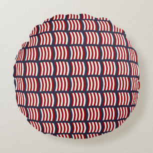 Viking Ship Sails Pattern Round Pillow
