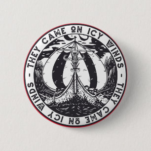 Viking Ship Scandinavian History Design 2 Inch Round Button